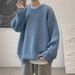 New men's sweaters for students in autumn and winter, cool and loose, versatile knitwear, trendy and thick wool_viptrois.com