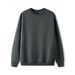 Pure Pure Solid Color Drop Shoulder Sweatshirt Men's Pullover Loose Fit Plus Size Autumn Winter Long Sleeve Base Shirt Casual_viptrois.com