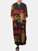 Men's Moslem Muslim Robes, New Men's Clothing, Casual, Loose, Oracle Ethnic Print Long Robes_viptrois.com