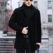 Pure Autumn Winter New Jacket With Turn-down Collar Short Fur Men's Thickened Shearling Long Coat_viptrois.com