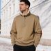 Men's Clothing Men's Retro Stand Collar Zip-Up Sweatshirt - Vintage-Inspired Long Sleeve Casual Top_viptrois.com