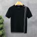 European Light Luxury Short Sleeved Sweater Men 2025 Spring And Autumn Men's Fashion Trendy Knitted Sweater Half Sleeved Casual Knitted T Shirt_viptrois.com