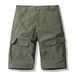Men's Clothing Casual 5-Pocket Cargo Shorts Lightweight Cotton Blend, Breathable & Comfortable, Multi-Pocket Design For Outdoor & Daily Wear (Khaki)_viptrois.com
