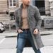 Men's Mid-Length Houndstooth Jacket Men's Jacket_viptrois.com