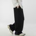 Side Stitching Design Straight Casual Pants Men's Autumn New Heavy Loose Drape Trousers Trendy Brand Sports Sweatpants_viptrois.com