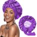 Women's Satin Bonnet With Double-Layer Bow & Ribbon - Reversible Sleep Cap For Hair Protection - Breathable & Stylish Headwear_viptrois.com