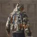 American Retro Camouflage Hooded Sweatshirt for Men Street Style 3D Print Loose Fit Zip up Top Cross Border Hot Selling_viptrois.com