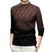 Men's Slim Fit Knit Sweater - Autumn Winter Round Neck Long Sleeve Pullover, Wrinkle-Free Acetate Blend For Business Casual & Daily Wear_viptrois.com