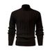 Spring And Autumn Solid Color Pullover Knitted Sweater Men's Fashion Casual Warm Bottom Shirt High Neck Slim Trendy Men's Thread_viptrois.com