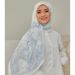 Muslim headscarf Printed Square Cotton Rayon Scarf For Women 110*110cm_viptrois.com