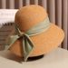 Women's Hats Straw Hat Women's Summer Sun Protection UV Beach Wide Brim Straw Hat Ribbon Sun Hat UV Face Cover_viptrois.com