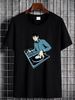 DJ Spock T-Shirt Mens Funny Deejay Decks Vinyl Dance Music House Homme Breathable Stylish Streetwear Casual Versatile Graphic Comfortable Fashion_viptrois.com