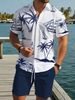 Men's Summer Casual Shirts Jacquard Short Sleeved Cardigans Business Casual Suits_viptrois.com