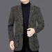 1 Autumn Winter Middle-aged Men's Woolen Thickened Blazer Single Shoulder Jacket Dad's Commuting Style_viptrois.com