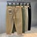 Men's Clothing Khaki Retro Washed Casual Pants Men's Autumn and Winter Trend Loose Straight Work Pants_viptrois.com