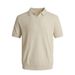 Men's Slim Fit Polo Shirt Elastic Lapel Short Sleeve Hollow Out Ripple Knit For Commuting_viptrois.com