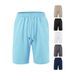 Men's Clothing Loose Large Horizontal Striped Jacquard Fabric Men's Casual Shorts Beach Pants_viptrois.com