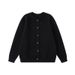 Pure Wushu Men's Clothing 2025 Autumn Winter New Color-Block Button Simple Cardigan Sweater Unisex Japanese Style Trendy_viptrois.com