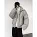 2024 Winter Retro Loose Solid Color Stand-up Neck Cotton Coat Men's Original Versatile Waist Cotton Coat Men_viptrois.com