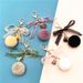 Bag Charm Cute Bow Keychain Lace Fur Ball Bag Plush Pendant Cartoon Car Keychain Small Gift Accessories_viptrois.com