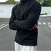 Men's Clothing Pure White Double Sided German Velvet Bottoming Shirt Men's Autumn And Winter Half High Collar Sweatshirt Sports Fitness Training Suit_viptrois.com