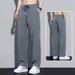 Korean Style Men's Casual Pants - Loose Fit Retro Wide Leg Trousers, Trendy Streetwear & Sporty Comfort_viptrois.com