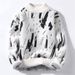 New Product Fashion Knitwear Pullovers Youth/Men Acrylic Half-High Collar Sexualsexual Graffiti Graffiti Jacquard Long Sleeve Casual Thick Sweater_viptrois.com