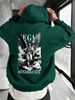 Men's Autumn And Winter Casual Fashion Loose Hooded Sweatshirt Angel Letter Print Warm Long Sleeved Pullover_viptrois.com