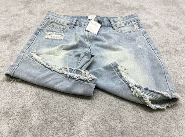 Men's Clothing Gothic Style Black Punk Washed Denim Shorts Men's Summer Street Hip Hop Ripped Shorts_viptrois.com