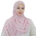 Women's Hijab floral print headscarf chiffon floral ethnic ladies scarf long scarf_viptrois.com