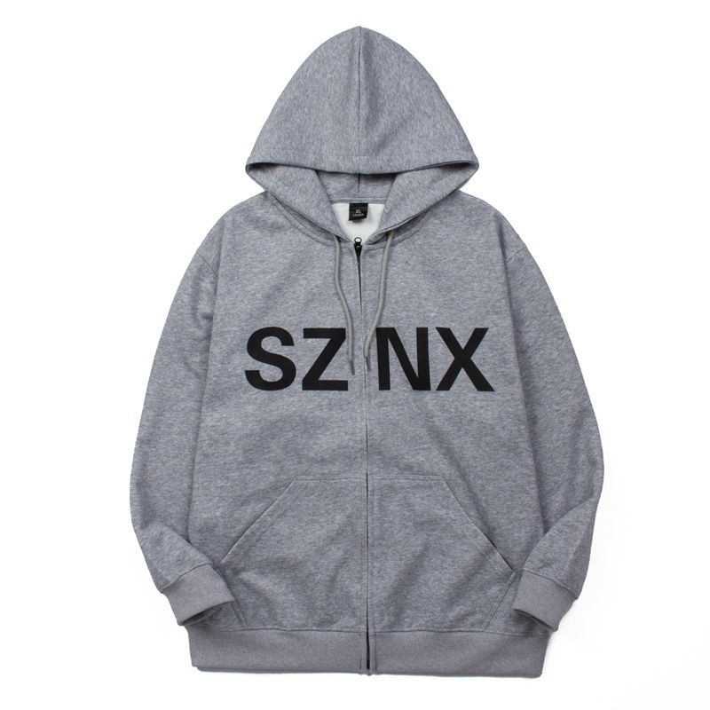 KANYE Kanye Same Style Shanghai Concert Periphery Limited Gray Coat Zipper Hooded Sweater Couple Hoodie_viptrois.com