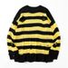 Ripped Sweater Men's Trend Brand Knitted Crew-neck Striped Outside Wear Men's Sweater Men_viptrois.com