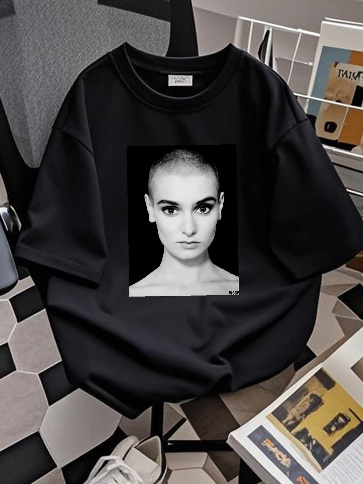 Sinead O Connor Potrait Fight The Re Al Enemy White T Shirt S-4XL CG608 Breathable Graphic Fashion Unisex Top For Everyday Wear Soft Stretched_viptrois.com