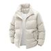 Unisex Stand Collar Winter Jacket – Thickened Polyester Padded Coat For Men & Women (Sizes M-5XL)_viptrois.com
