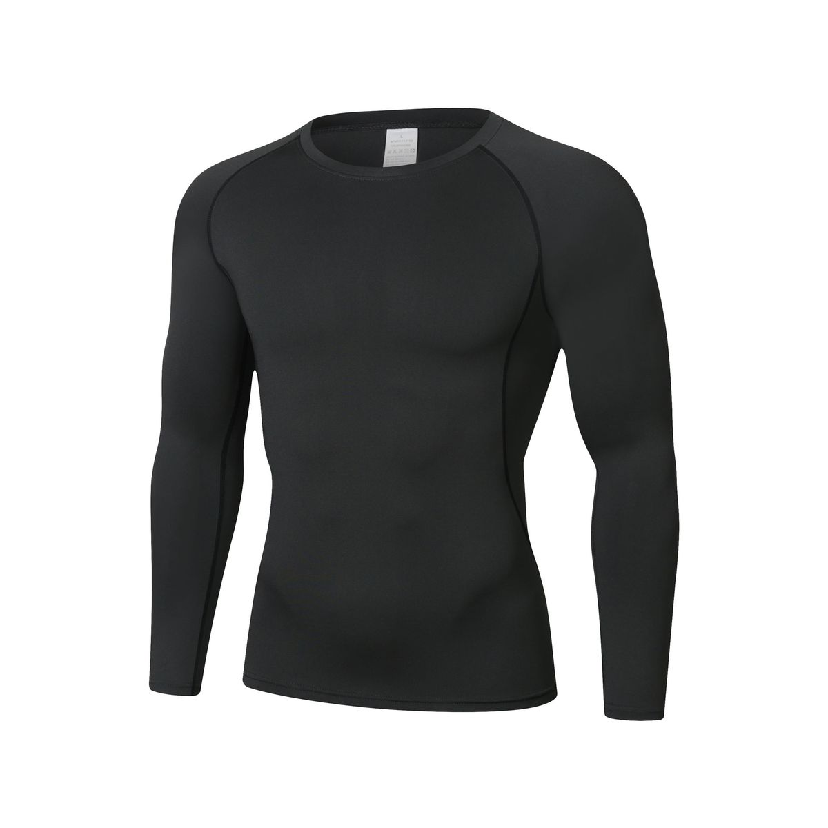 Men’s High-Neck Compression Long Sleeve Shirt – Moisture-Wicking Workout Top For Running, Basketball & Outdoor Training (S-4XL)_viptrois.com