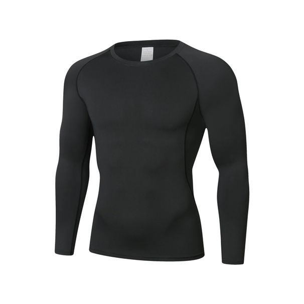 Men’s High-Neck Compression Long Sleeve Shirt – Moisture-Wicking Workout Top For Running, Basketball & Outdoor Training (S-4XL)_viptrois.com