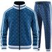 Men's Clothing New Sports Suit Trend 3d Printing Fitness Zipper Stand Collar Cardigan Casual Suit_viptrois.com