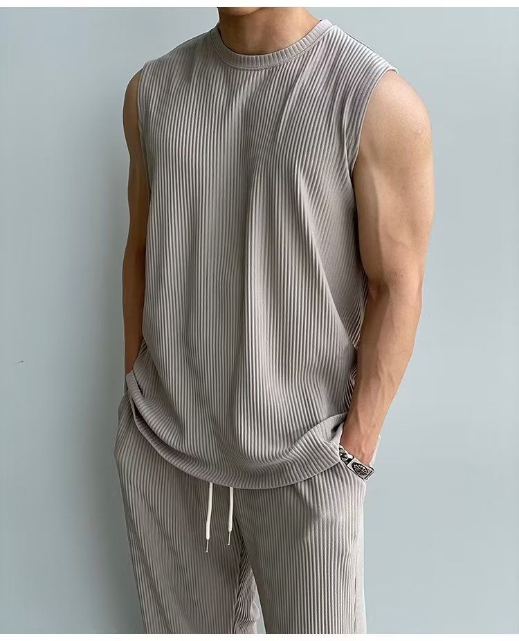 Men's Clothing Sports Waistcoat Vest Suit Men's Sleeveless T Shirt Men's Summer Fitness Vest Quick Drying Loose Basketball Vest T_viptrois.com