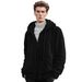 Men's Clothing Youth Hooded Fleece-Lined Hooded Sweatshirt, Winter Sherpa Pullover Jacket With Double-Sided Plush, Slim Fit Zip-Up Casual Streetwear_viptrois.com