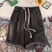 Men's Summer Denim Shorts New Style Thin Elastic Waist Loose Fit Wide Leg Casual Five Point Pants Versatile_viptrois.com