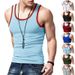2024 New Trendy Straddle Sports Casual Men's Summer Bottom Multi Color Sweatshirt Tank Top_viptrois.com