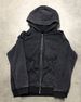 Vintage Zip-Up Hoodie With Distressed Wash – Oversized Streetwear Pullover For Men & Women (Black, S/M/L/XL)_viptrois.com