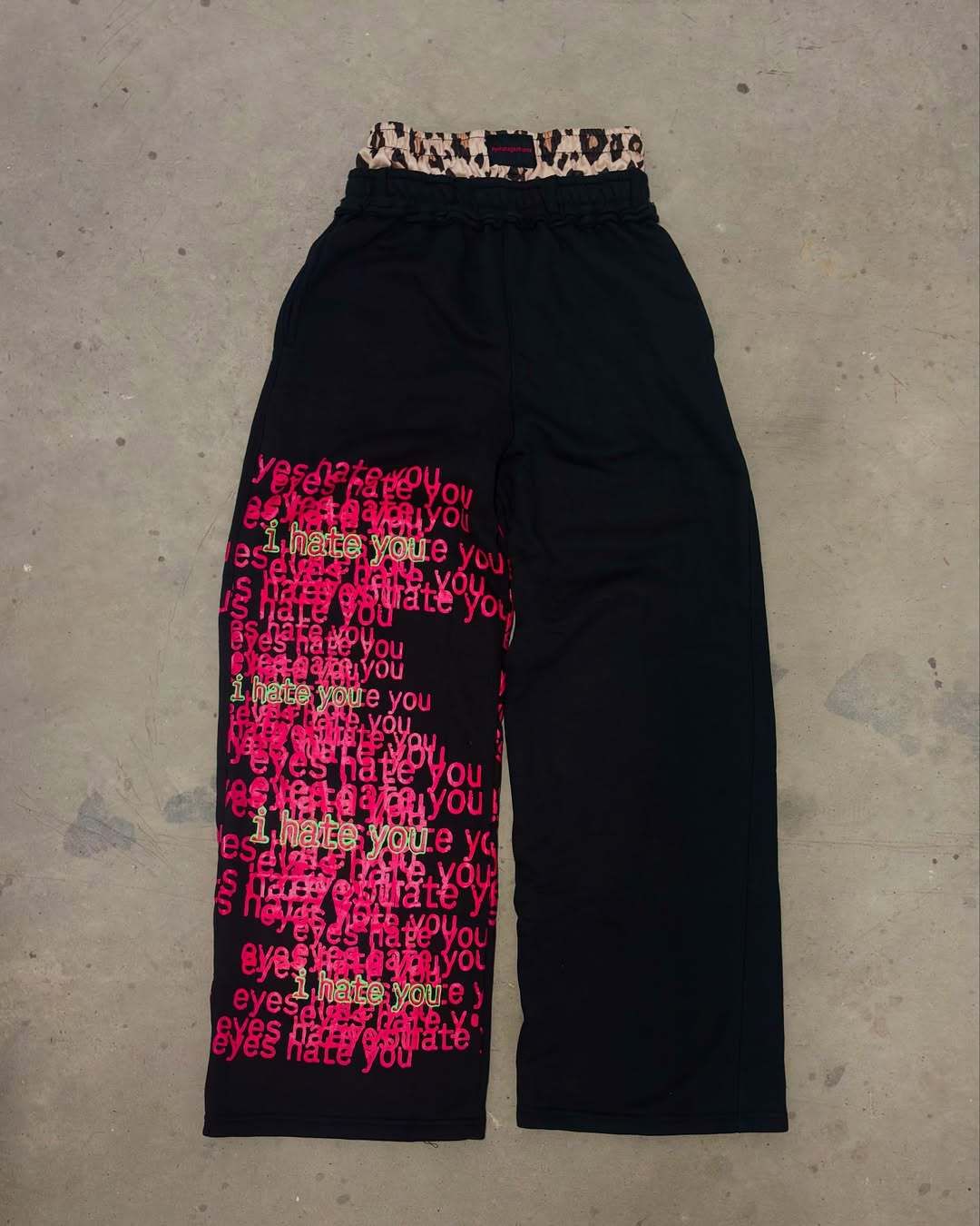 Men's Clothing Y2K Retro Double Waist Letter Print Casual Pants Street Men's Pants Hip Hop Gothic Harajuku Loose Sweatpants Sweatpants_viptrois.com