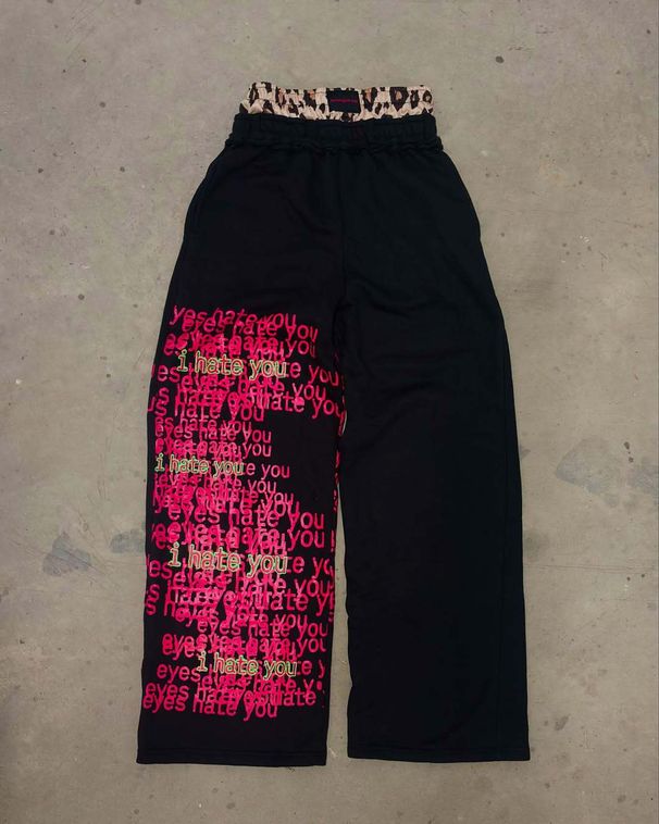 Men's Clothing Y2K Retro Double Waist Letter Print Casual Pants Street Men's Pants Hip Hop Gothic Harajuku Loose Sweatpants Sweatpants_viptrois.com