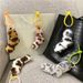 Bag Charm Leopard Print Twist Knot Girl Fashion Creative Bag Pendant Car Keychain Schoolbag Cute Plush Phone Case Accessories_viptrois.com