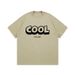 American Small Neckline High Street Printed Men's Cotton Versatile Top Summer New Oversize Front Shoulder Loose Short Sleeves_viptrois.com