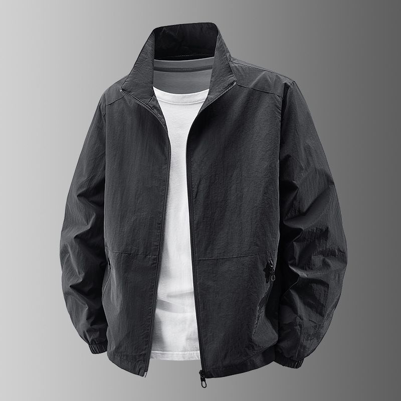Men's Quick-Dry Jacket – Breathable Windproof Outdoor Coat (M-5XL, Black/Gray/Olive/Khaki/Blue)_viptrois.com