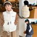Men's Clothing Kids' Puffer Vest - Winter Quilted Sleeveless Jacket (Khaki/Black/Cream, 120-160cm) Hot-selling_viptrois.com