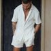 Men's Clothing Spring And Summer New Men's Commuter Suit Casual Button Shirt Short Sleeve Shorts Men_viptrois.com