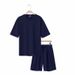 Men's Clothing Men's Heavyweight Summer Sports Set Loose Fitting Solid Color Casual Round Neck Terry Short Sleeved Shorts Style_viptrois.com
